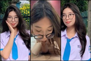 Hoàng Thanh Vy nữ sinh C3 Hùng Vương kính cận non tơ – XNXX